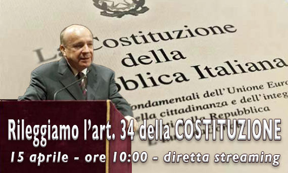 Rileggiamo l'articolo 34 della Costituzione